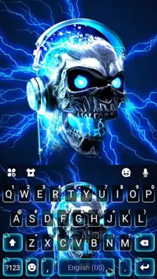 Lightning Music Skull Keyboard android App screenshot 0