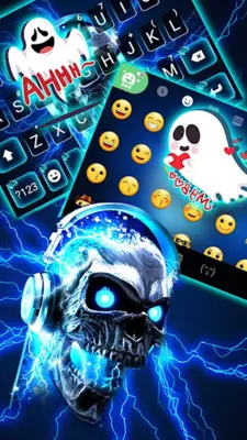 Lightning Music Skull Keyboard android App screenshot 2